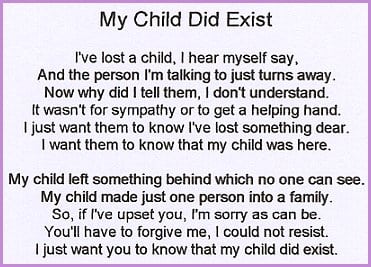 My Child Did Exist….